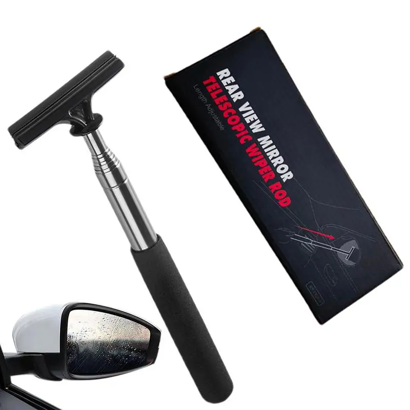 Squeegee For Car Retractable Side Mirror Wiper Portable Squeegee For Auto Side Mirror Perfect For Snowy Foggy Rainy Day