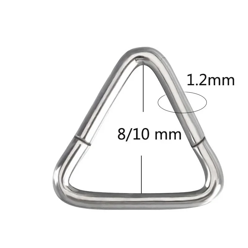 G23 Titanium Ear Nose PIERC Square Triangle Rectangle Cartilage Earring Earlobe Piercing Hinged Clicke Ring Biżuteria do ciała Unisex