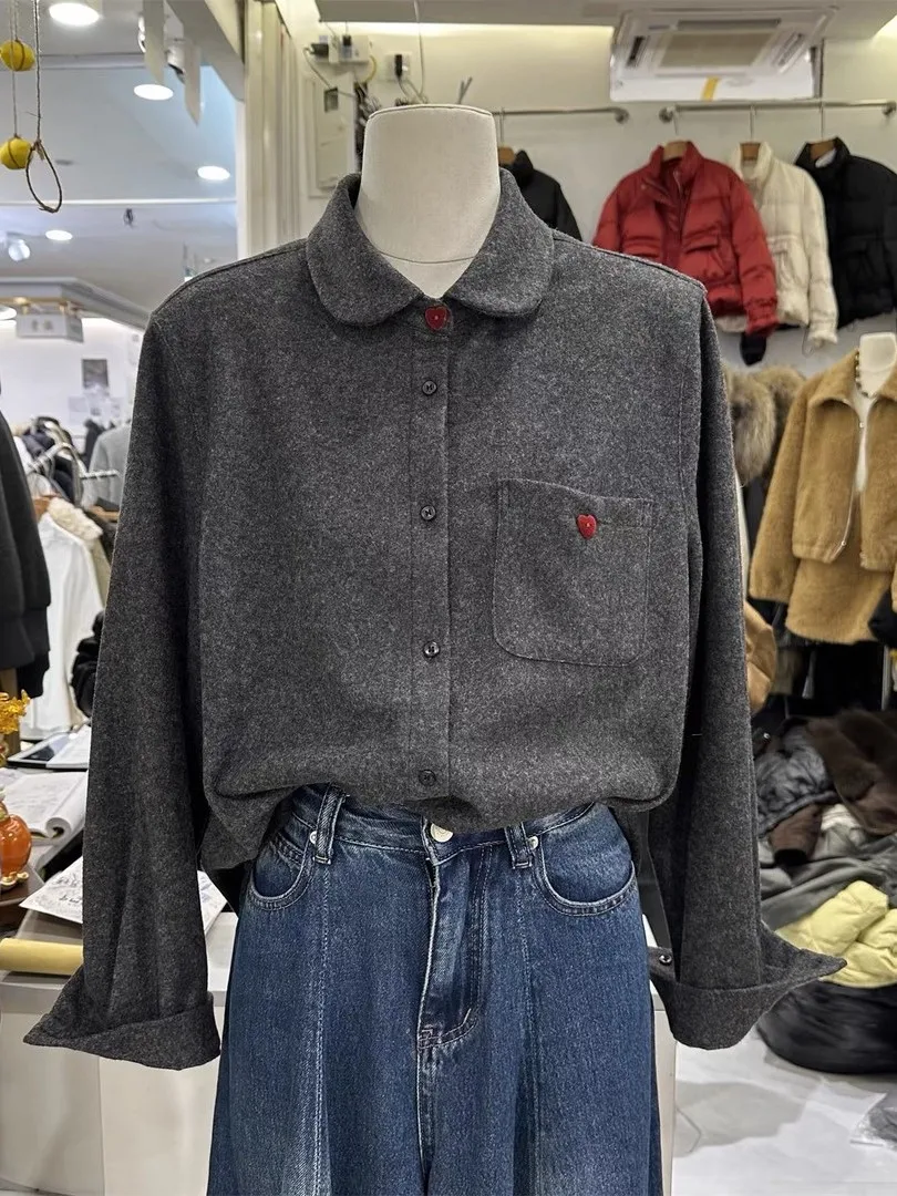 

Loose Long Sleeve Shirt Large Size Spring Korean Style Men Women High End Feeling Layered Wear Inner Trendy Top Youth