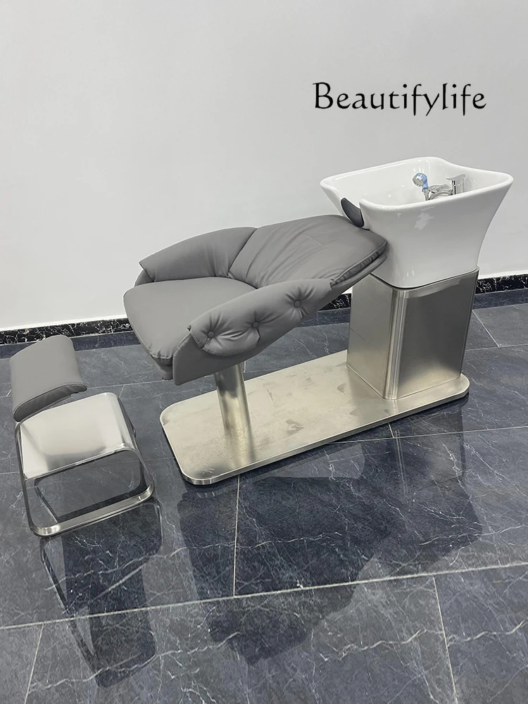 Nordic Hair Saloon Dedicated Lying Half Multi-Functional Flushing Bed