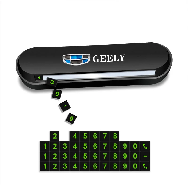 Car Parking Card Parking Phone Number Plate Car Accessories For Geely EMGRAND Atlas Coolray EC7 EC8 GS GC2 GC5 GC6 GC7 GX2 Goods