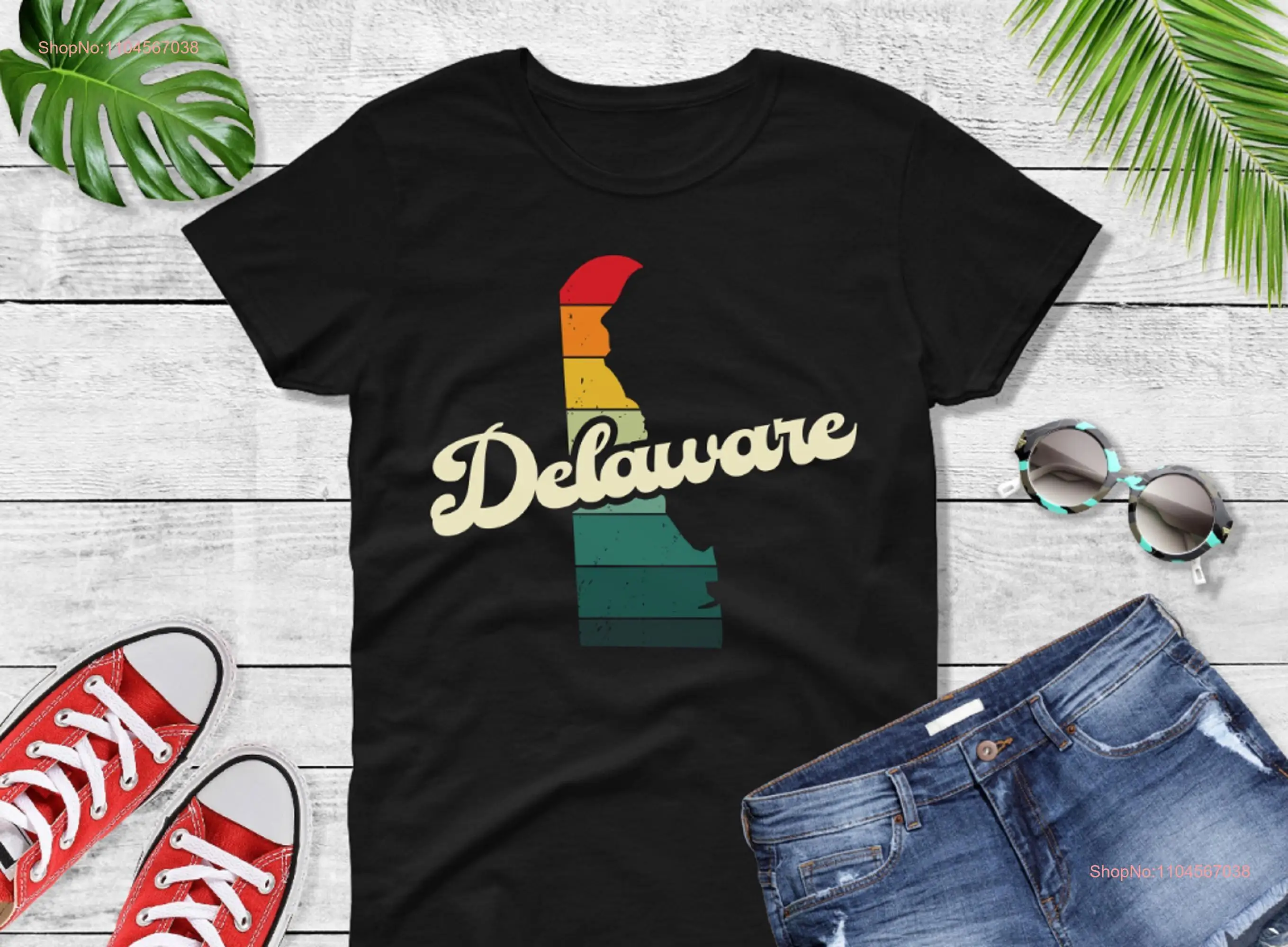 

Футболка Comfort Colors Delaware Retro Vintage State of Cute с длинными или короткими рукавами