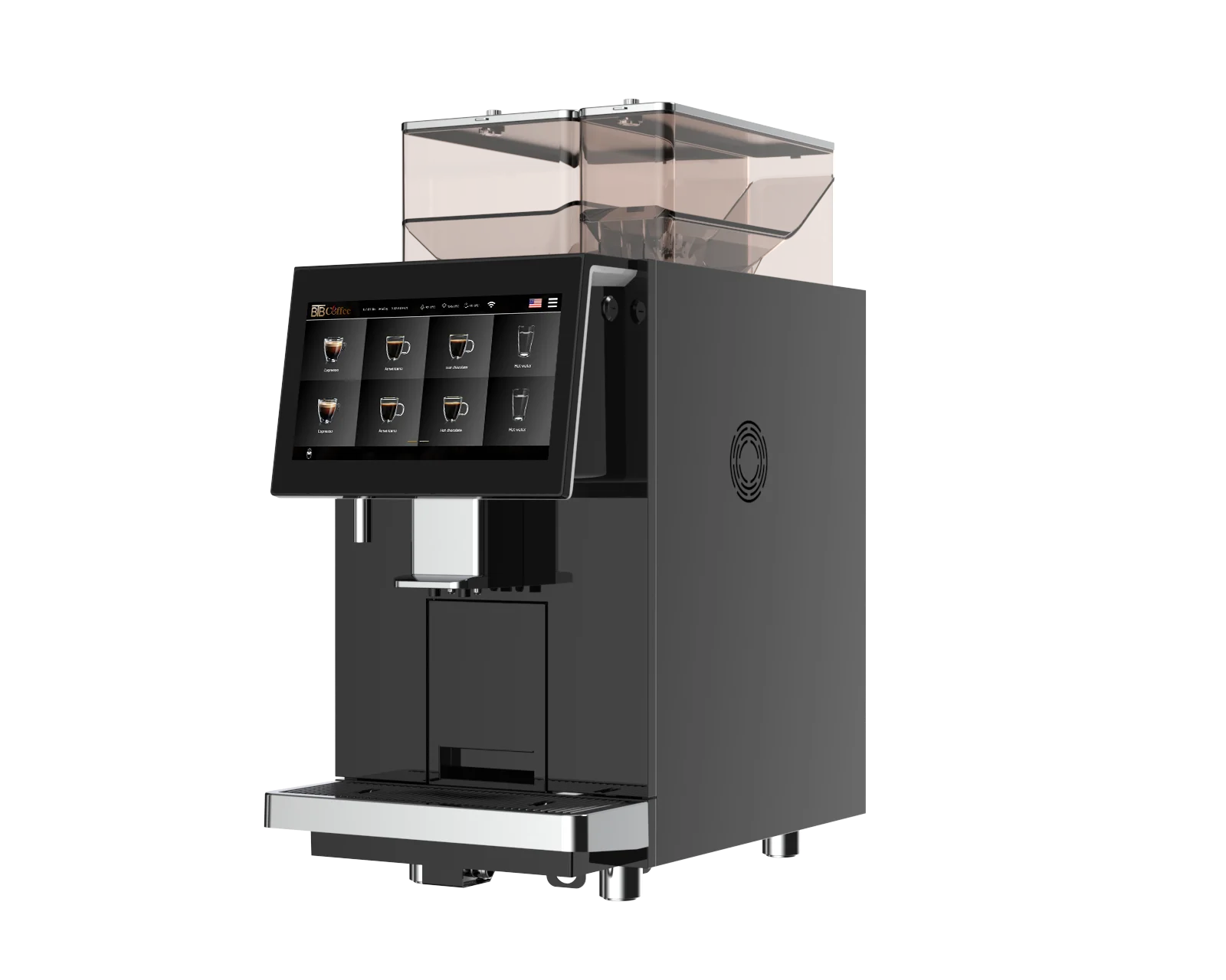 Cafeteras BTB-300-1D, máquina de café expreso comercial con pantalla inteligente automática