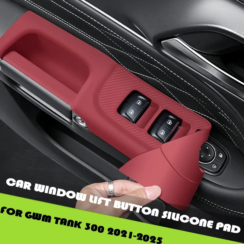 

Car Window Lift Button Silicone Pad Fit for GWM Tank 300 2021-2025 Modified Auto Car Door Storage Pad Car Interior Upgrade Parts