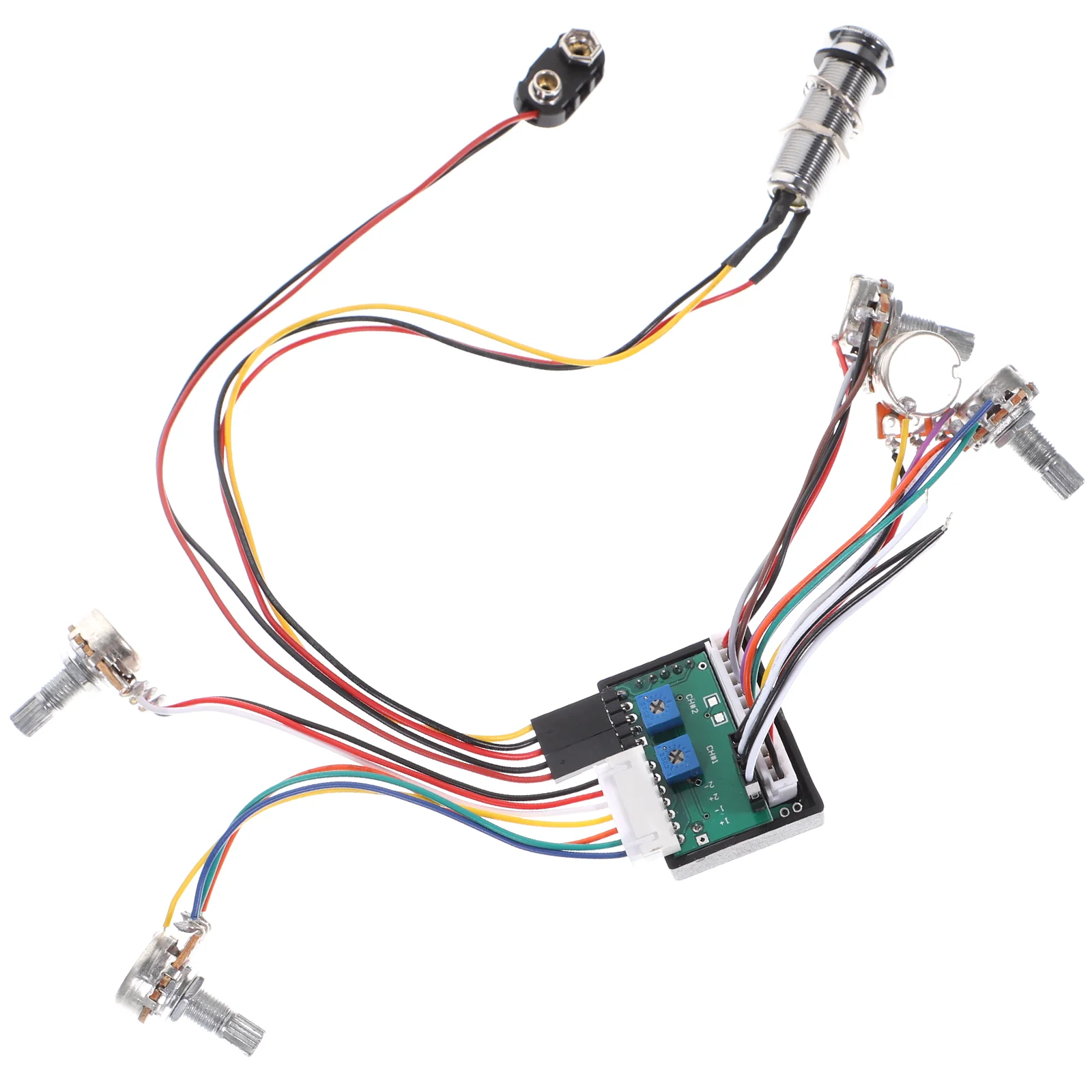 

Bass Guitars Line Tone Control Wiring Harness Pickup Three Sections Wire Silver Metal