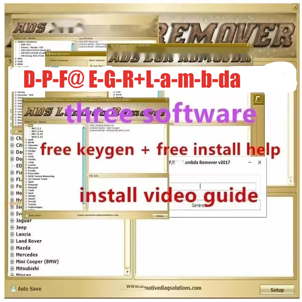 

Techstream V16.30.013 scan tool for Toyota Lexus+Professional D-P-F E-G-R Remover 3.0 Lambda Remover Full 2017.5 Version Softwar