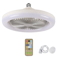 A06I 30W Ceiling Fan With Lighting Lamp E27 Converter Base With Remote Control For Bedroom Living Home