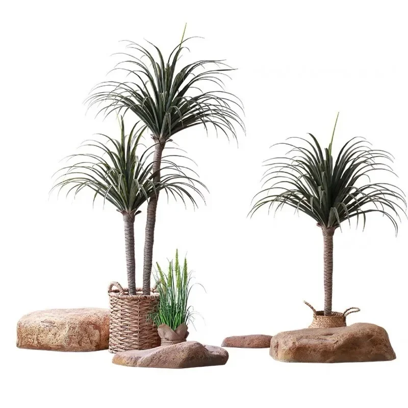 

Artificial Yucca Tree Potted Plant Nordic Wind Dutch Iron False Tree Nightshade Multi-simulated pole Dracaena Decorative F