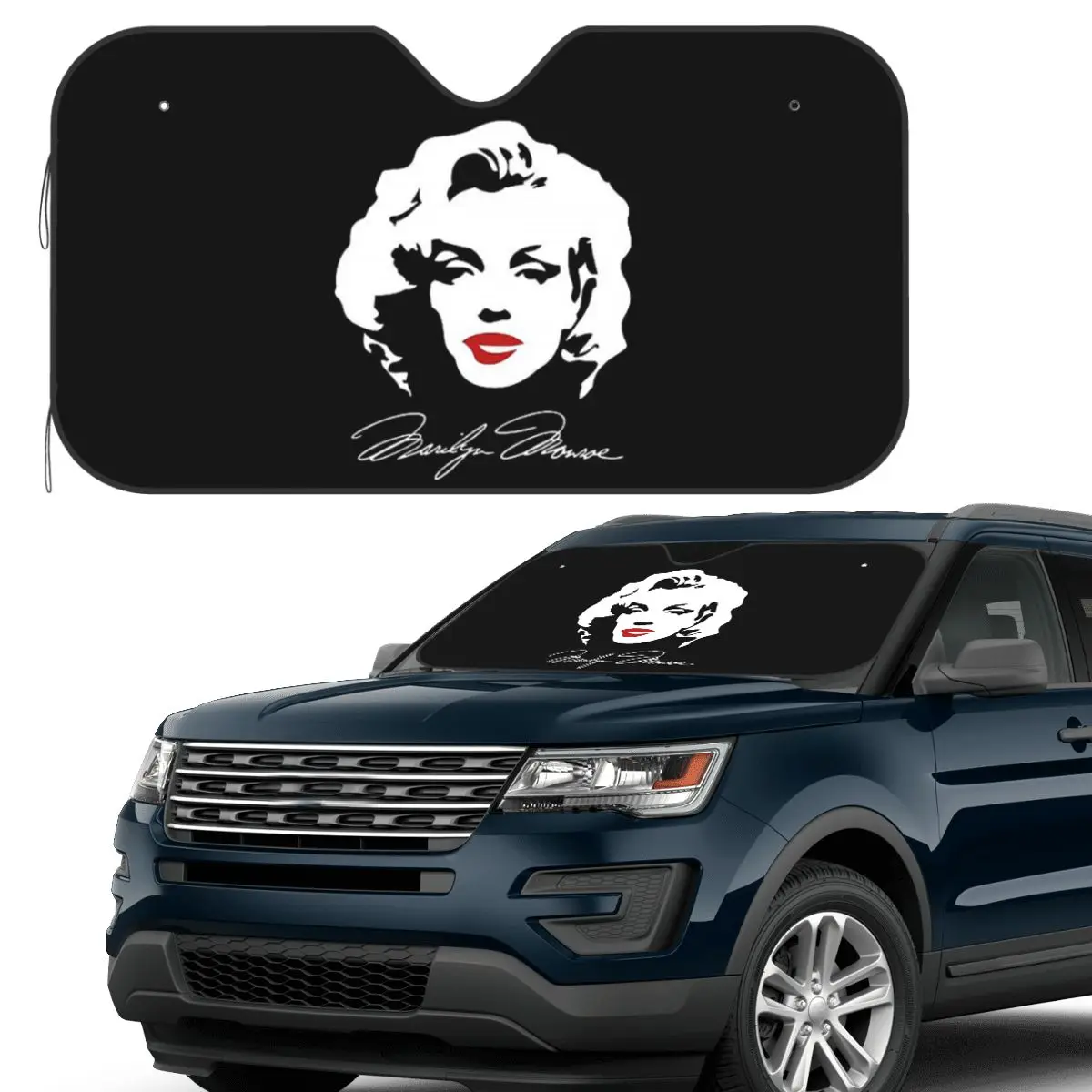 

Marilyn Monroe Queen Sunshade Windscreen Car Front Windshield Window Sun Visor Accessories Covers