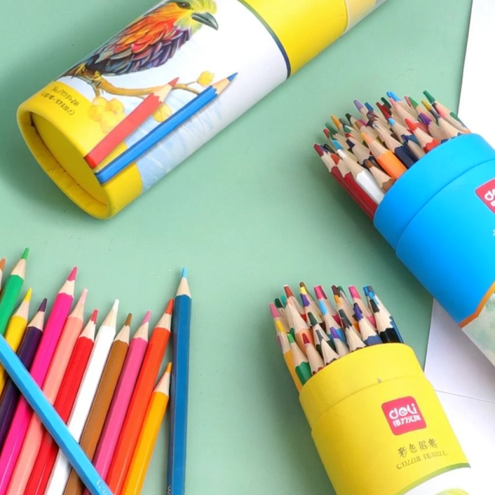 Drawing Art Colored Pencils For For Deli Set Oil Based Hexagonal Wooden Pens Sketching Painting Supplies For Student Beginners