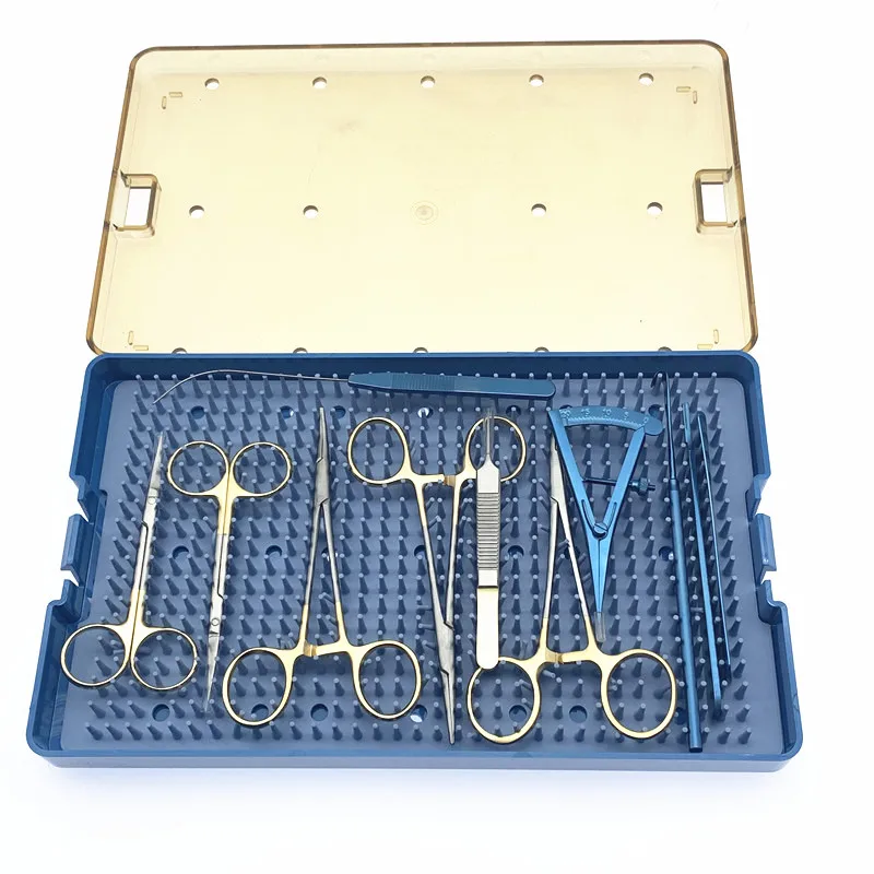 

New Double Eyelid Surgery Set Scissors Needle Holder Hemostatic Forceps Titanium Alloy Stainless Steel Surgery Instruments