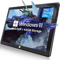 Type-C 10.1 INCH Windows 11 Tablet Intel N3350 Quad Core CPU 4GB RAM 64GB ROM 1920 x 1200 IPS Dual Camear 1*USB 3.0 HD-MI