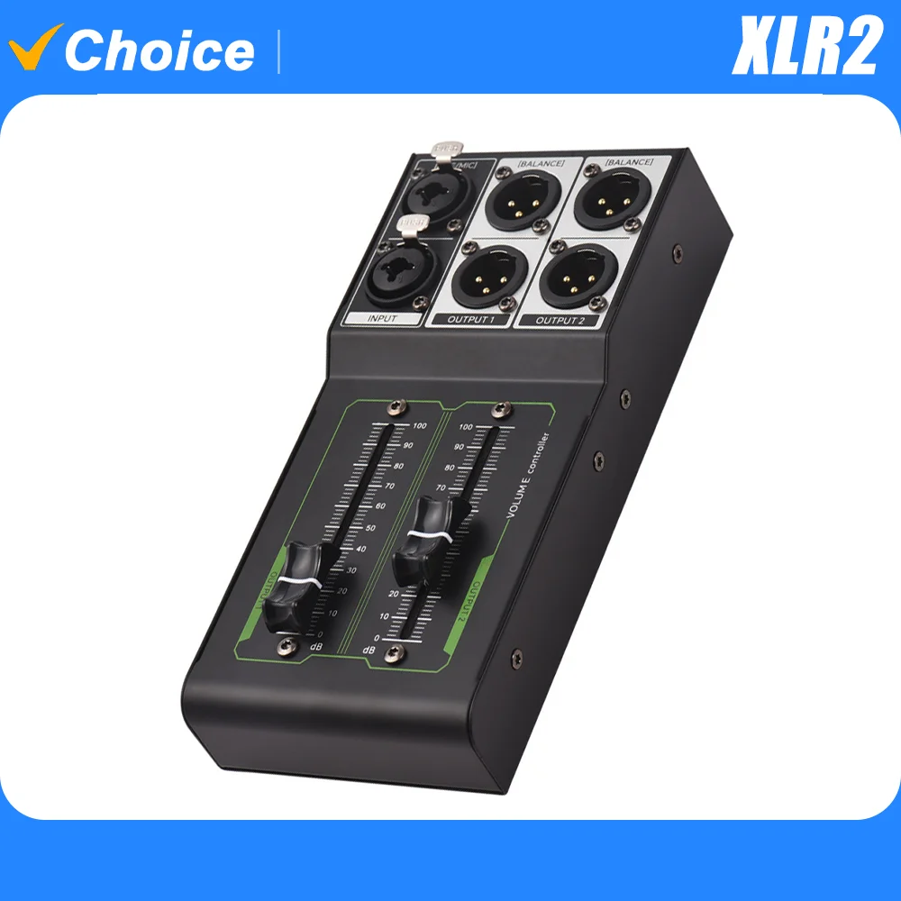 Passive Monitor Volume Controller XLR Input Output Passive Stereo Controller No Loss Volume Adjustment Controller Plug & Play