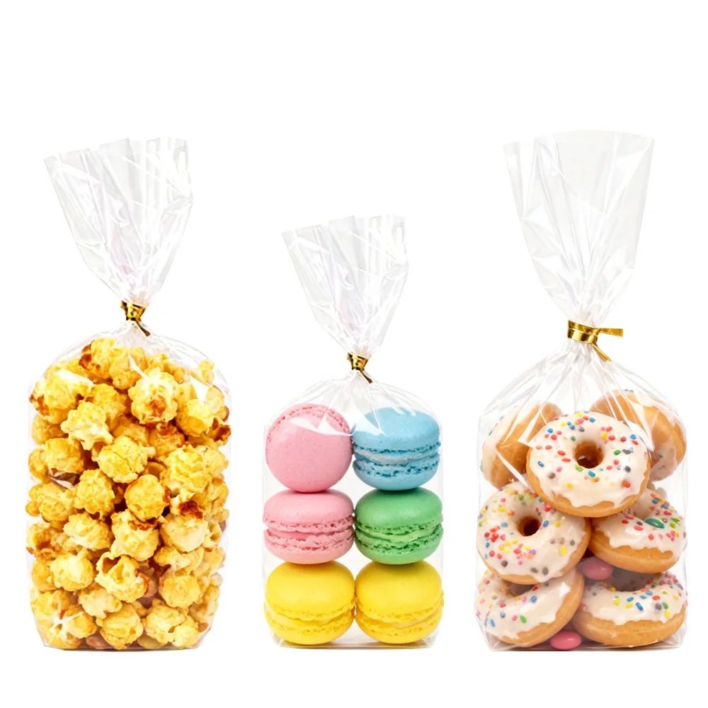 25/50/100 Zellophan-Verpackungsbeutel, geeignet für Geschenkverpackungen, Süßigkeiten, Desserts, Bäckereien, Kekse, Pralinen, Partygeschenke