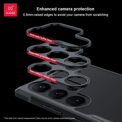 Чехол Xundd для Samsung Galaxy S24/S25/S26 Ultra, противоударный, прозрачный — изображение продукта