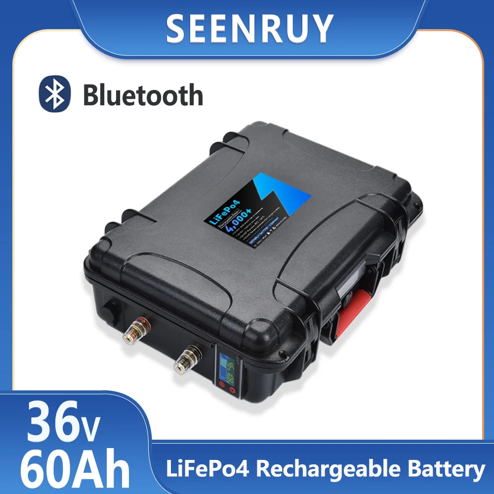 36v 60AH LiFePO4 Battery Pack Optional Bluetooth BMS for Electric propeller motor outboard propeller ship Outboard Engine