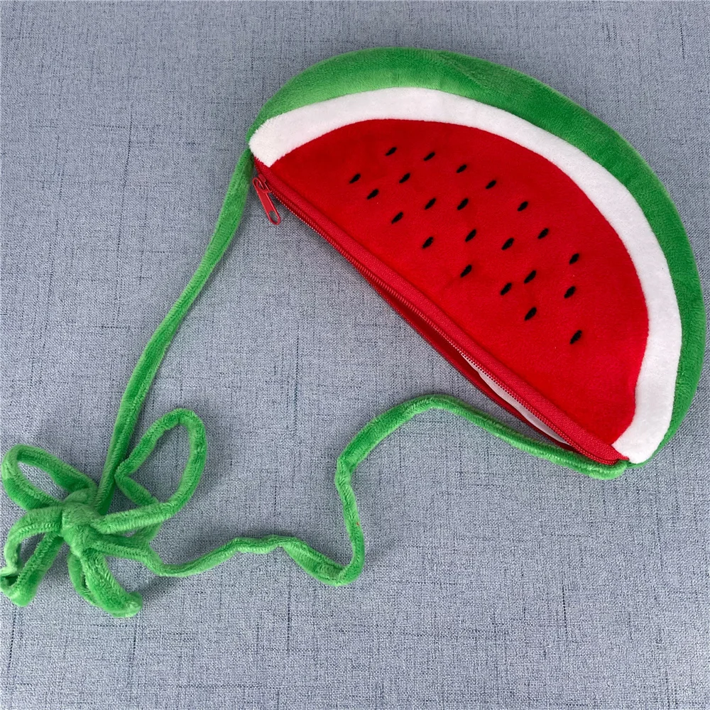 22M Size Red Watermelon Cute Plush Satchel , Messenger BAG , Coin Bag Pouch Wallet