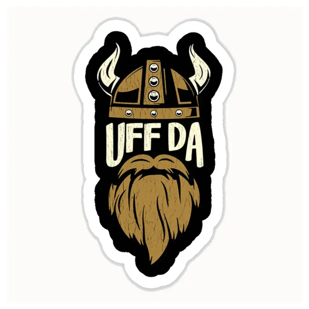 Uff Da Waterproof Stickers For Decorating Car Windows Motorcycles And Computers.