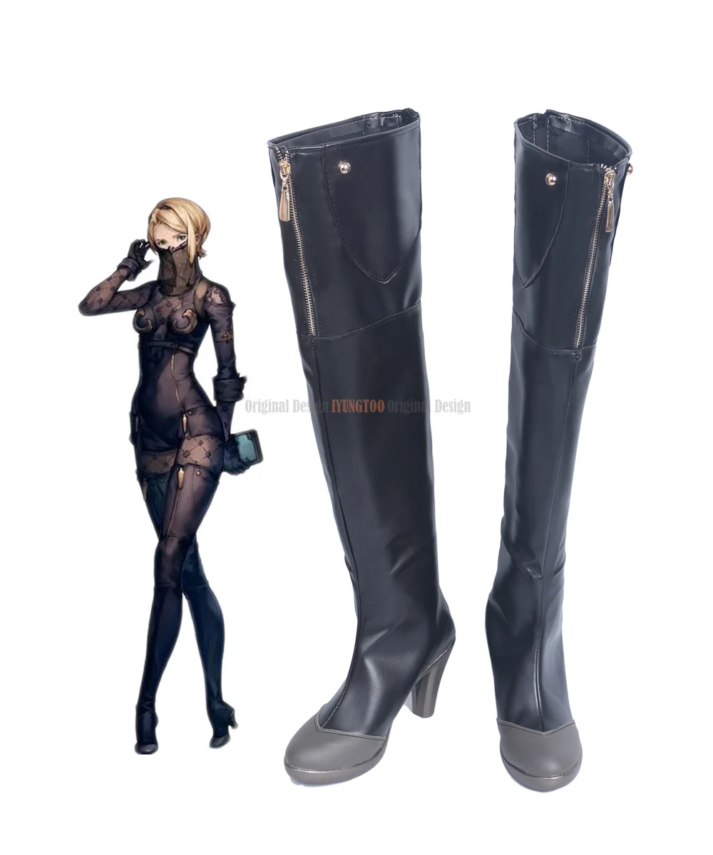 

Operator 60 Cosplay NieR Automata Operator 60 and Operator 210 Cosplay Shoes High Heel Long Boots Halloween Carnival Cosplay