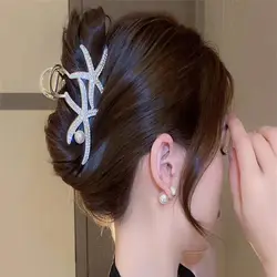 1 simple and luxurious Halloween starfish shaped hair accessory grab clip for women's fashion grab clip for vacation, leisure,