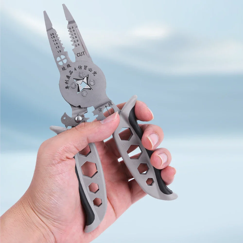 Abisoliermesser Crimpzange Crimpwerkzeug Kabelabisolierer Drahtschneider Multifunktionswerkzeug Multifunktionale Handwerkzeuge – Detail 2
