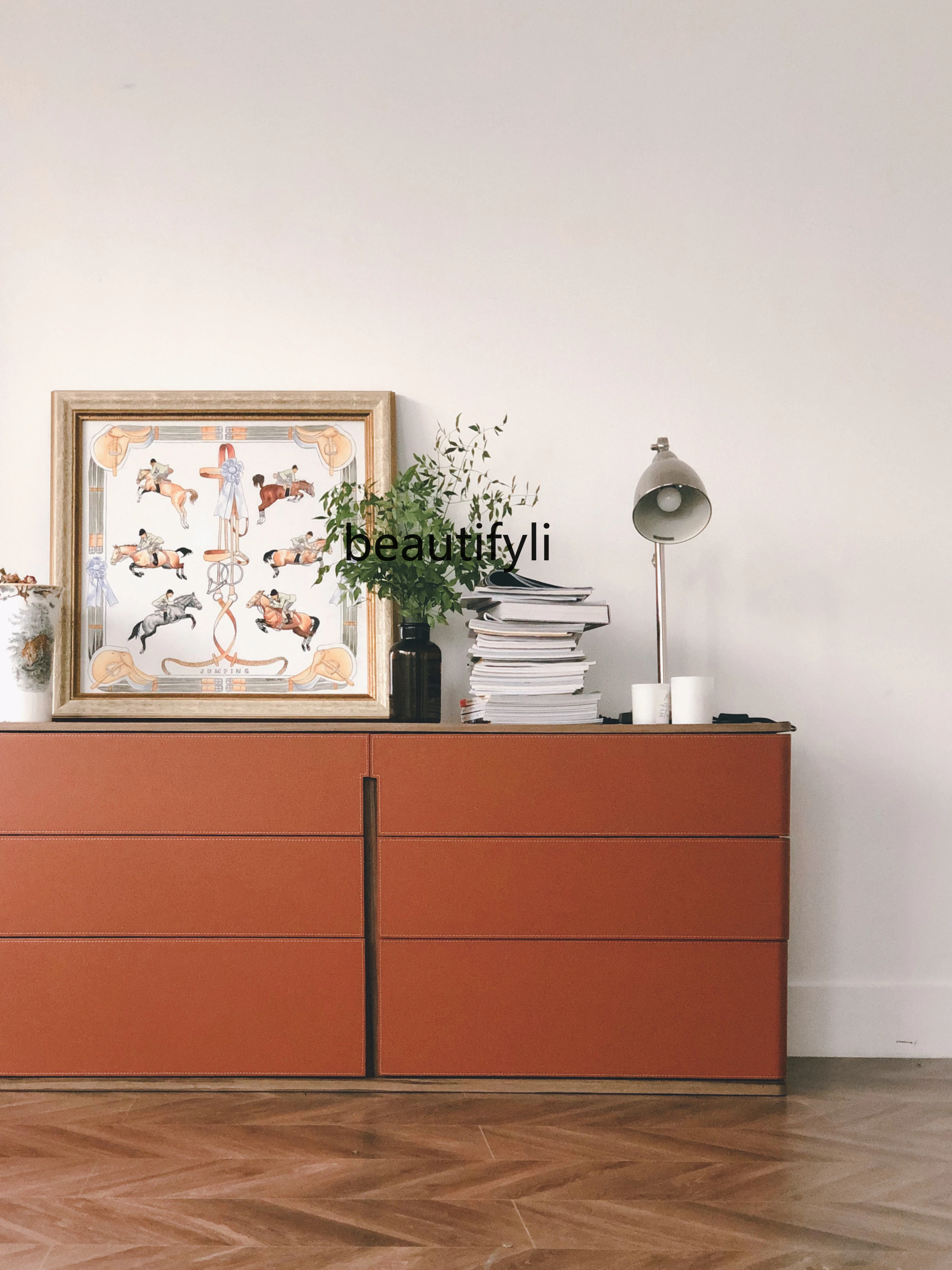 Dressoir Kast Licht Luxe Mid-Oude Multi-Functionele Opslag Theekast Eenvoudige Home Wijnkast Nordic Opslag