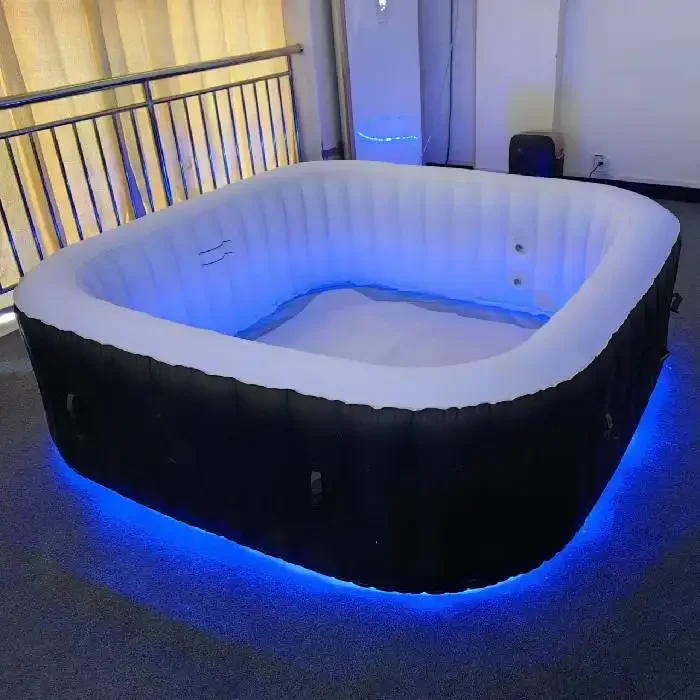

Durable PVC Inflatable Wifi Design Outdoor Spa Hot Tub LED Lights Whirlpool Bathtub for Garden Home Use for Indoor Swimming