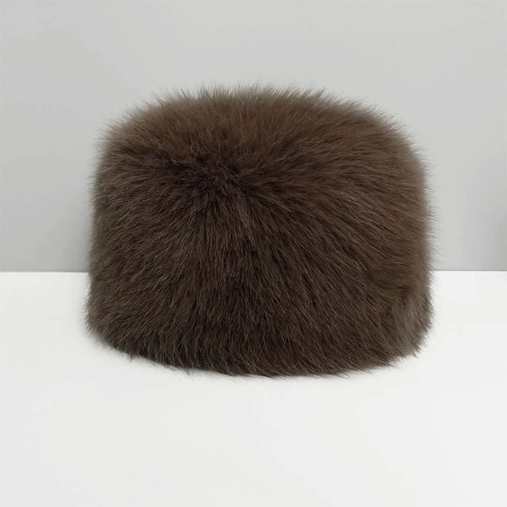 الهدايا مزاجه قبعة بحافة دفئا تقليد فرو المنك الشتاء صياد قبعة لينة تنوعا مكافحة البرد حوض قبعة النساء #4