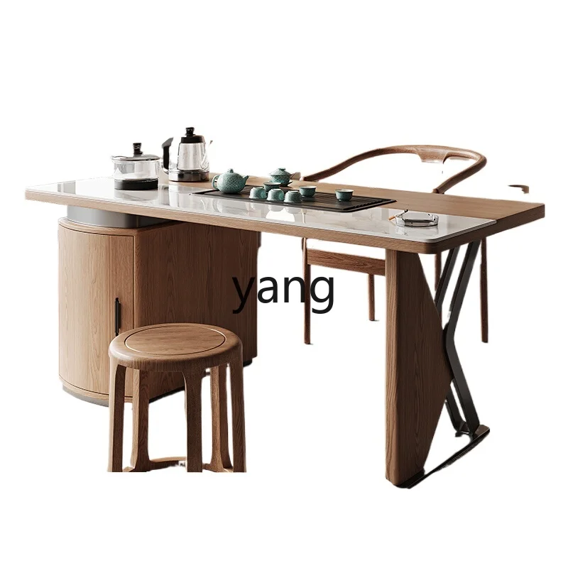 

LTT combination balcony walnut high-end tea table home office integrated tea table