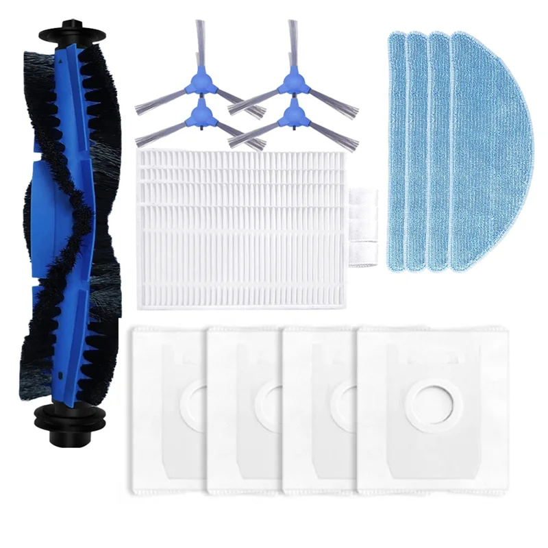 

AT44-For Conga 2290 Ultra Replacement Main Side Brush HEPA Filter Mop Pads Dust Bags Parts Accessories