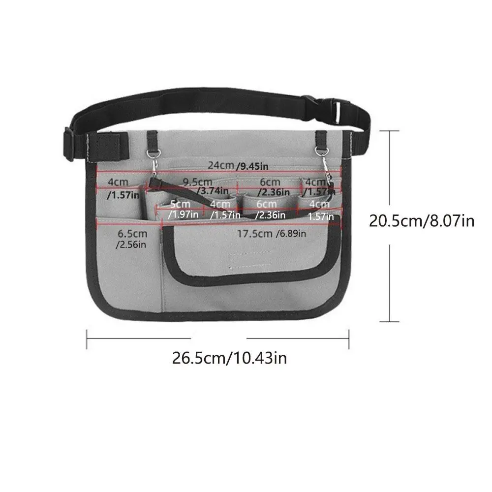 Multi Pocket Nurse Fanny Pack Thickened Adjustable Waist Strap Tool Waist Bag Organizer Pouch Oxford Cloth Nursing Belt Bag