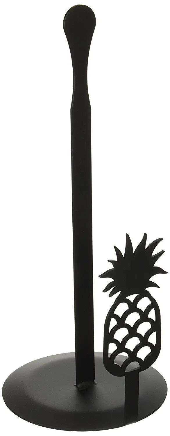 

Countertop Pineapple Silhouette Paper Towel Holder Wrought Iron Black