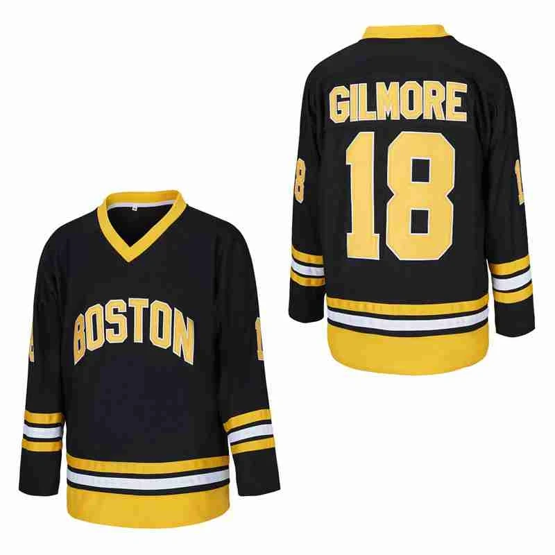 

Bg Ice Hockey Jersey Boston 18 Happy Gilmore Outdoor Sportswear Jerseys High Quality Sewing Embroidery Black 2023 New Style