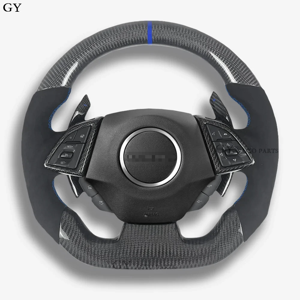 For Chevrolet Steering Wheel  2016 2017 2018 2019 2020 2021  Corvette Camaro SS ZL1 RPM LED Customized Carbon Fiber Racing Wheel