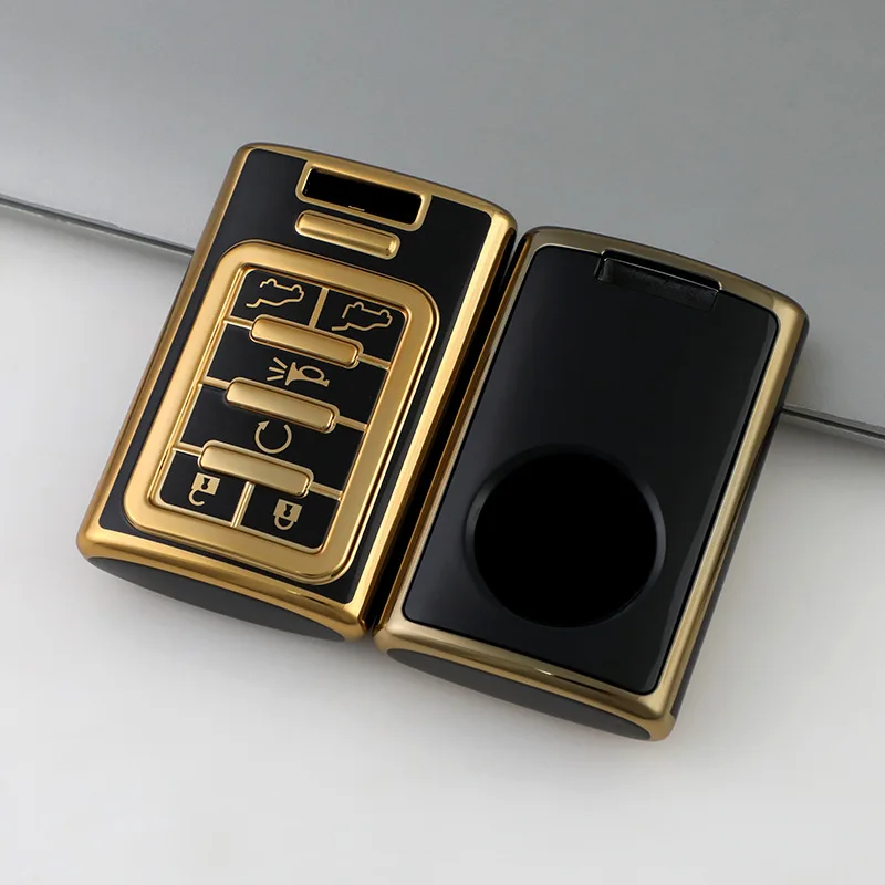 6 Buttons Car Key Case Cover Protector for Cadillac SRX ATS ELR XTS 2010 2011 2012 2013 2014 2015 Keyless Entry Remote Control