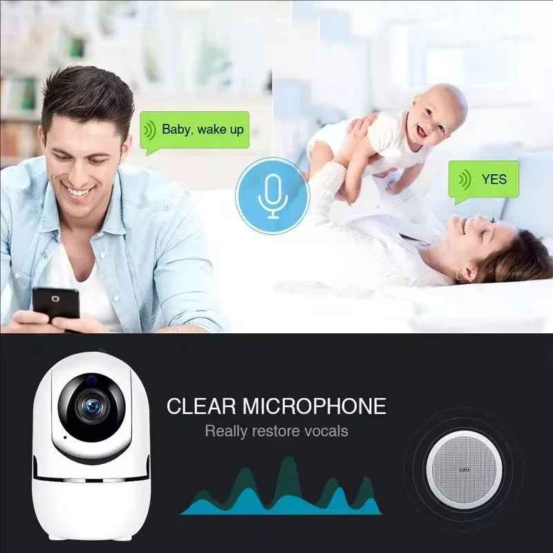 WiFi IP Camera: Smart Home Auto Tracking, 1080P, Full Night Vision, Wireless CCTV Baby Security