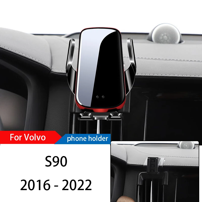 Wireless Charger Car Phone Holder Mount Stand For Volvo S90 2016-2022 Adjustable GPS Navigation Mobile Bracket Accessories