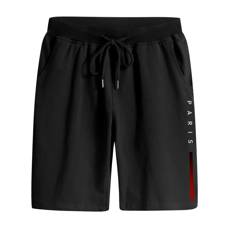

2025 Popular Paris Printed Walking Shorts for Men Urban Fashion Knee Length Pants Male Home Outdoor Casual Sports Bermuda Shorts