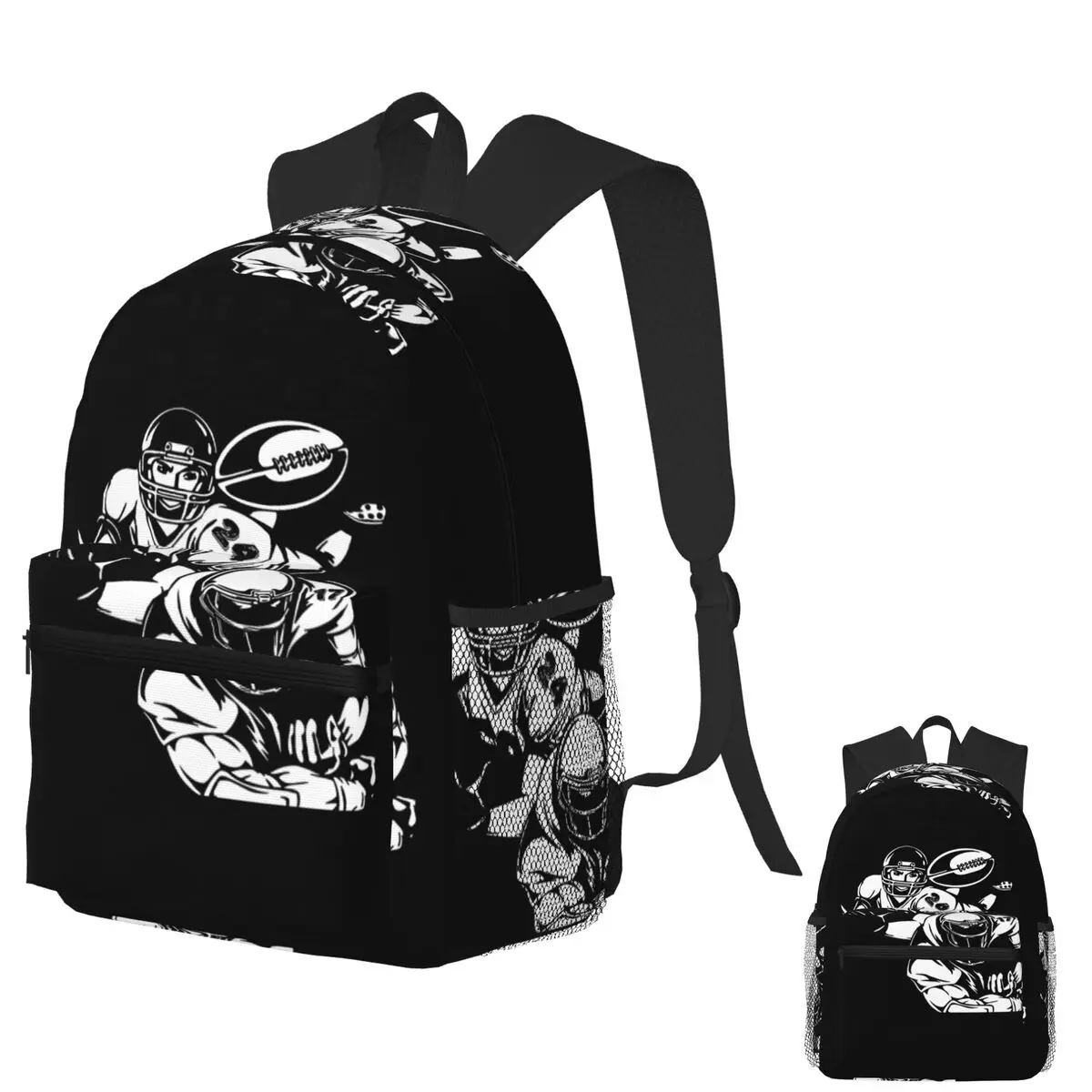 

You Got Mossed American Football Student Backpack School Bag Hiking Travel Daypack for Men Women Fashion Bookbag Shoulder Bags