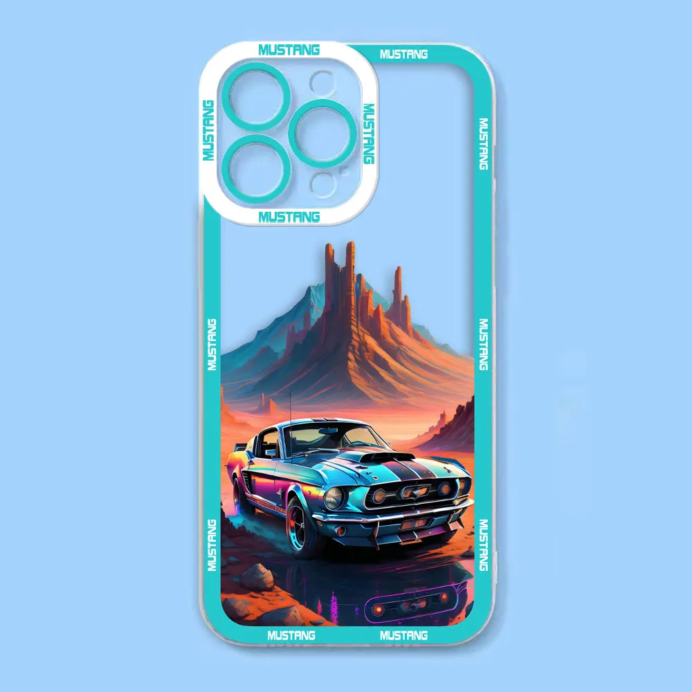 

American Muscle Sports Cars Custom Photo Clear Phone Case For Redmi K40 13C 13 12 12C 10 10C 10A 9 9C 9T 9A 8 7 A1 A2 A3 A5 Case