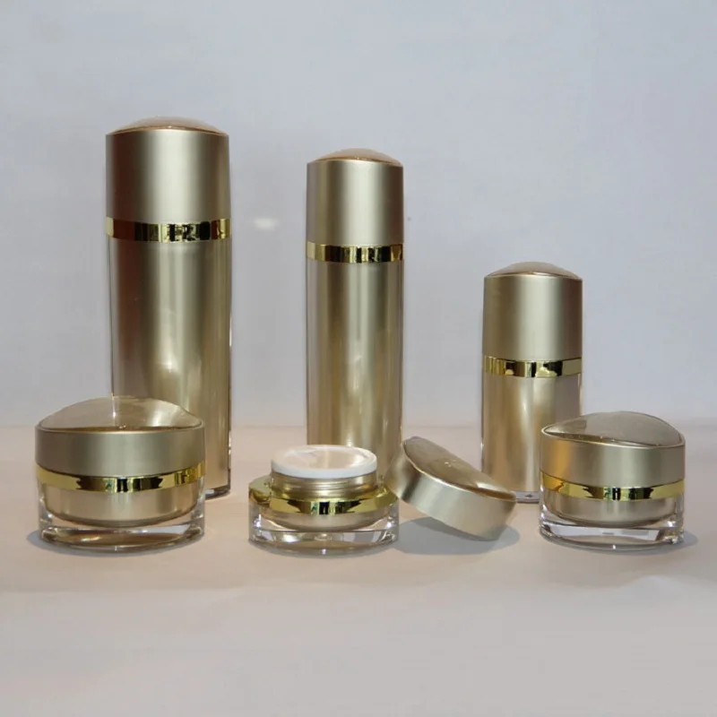 30ml oro a forma di occhio pressa pompa bottiglia di plastica acrilica lozione emulsione siero fondotinta toner toner ialuronico cura della pelle imballaggio