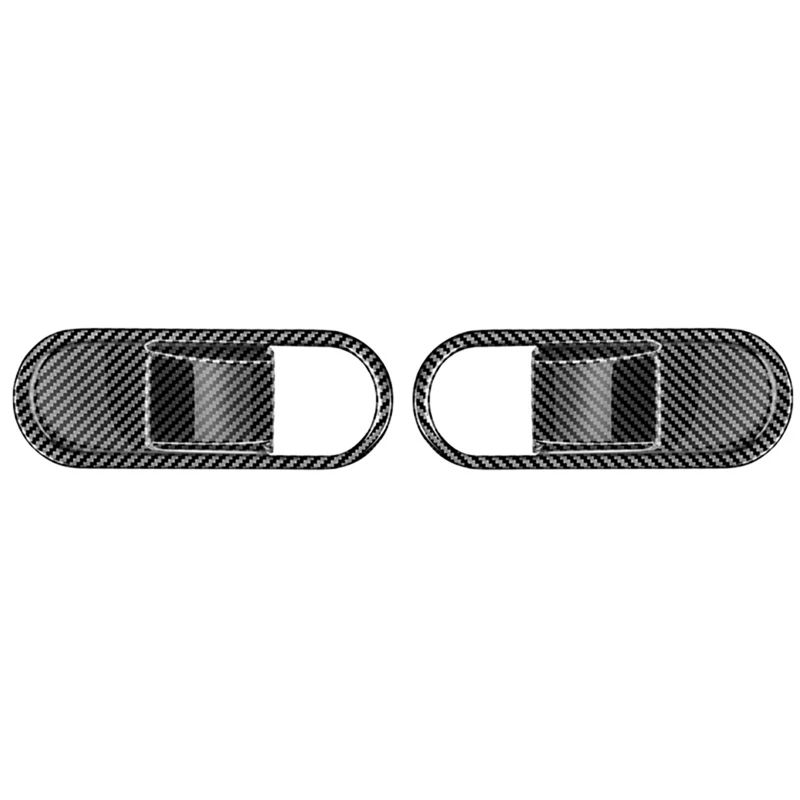 Carbon Fiber Back Row Window Glass Lifting Switch Buttons Decoration Cover For Hyundai IONIQ 6 2022-2023 Low Version