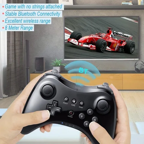 Imagen 2 del producto   Para Wii U Pro controlador Compatible con Nintendo USB clásico doble analógico Bluetooth Control remoto inalámbrico para WiiU Pro U Gamepad