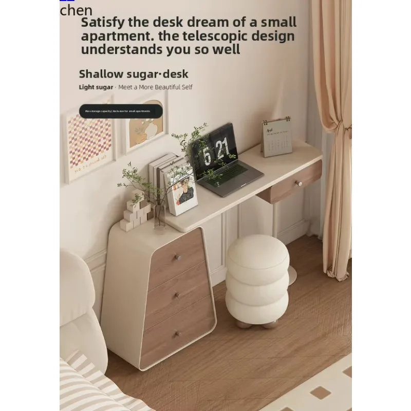 DSABedroom Corner Desk Dressing Table Chest of Drawers Integrated Bedside Study Desk