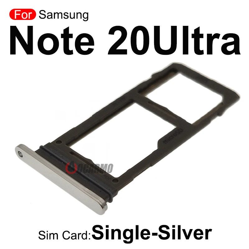 For Samsung Galaxy Note 20 Ultra 20u Dual Sim Tray MicroSD Slot Single SIM Card Replacement Part