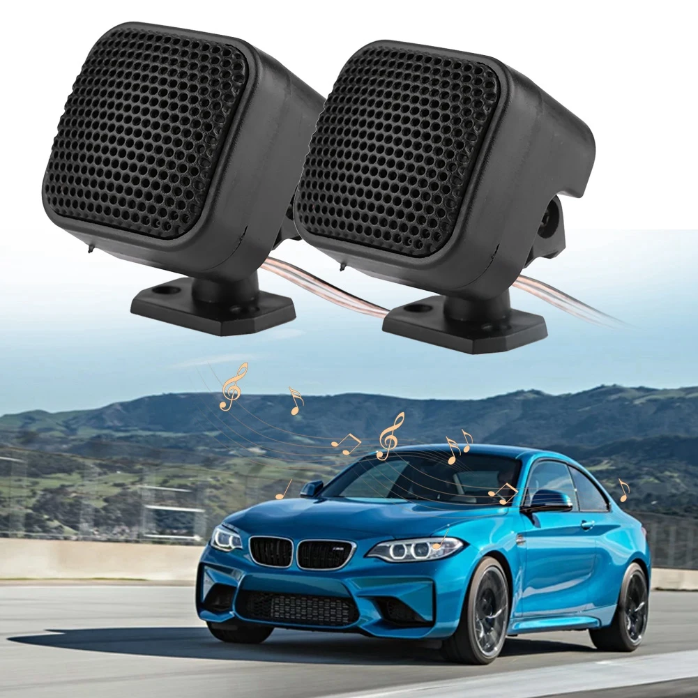 2 Pcs Universal Car Mini Square Speaker Tweeter Speakers Car Audio System Vehicle Door 500W Audio Music Loudspeaker Audio System