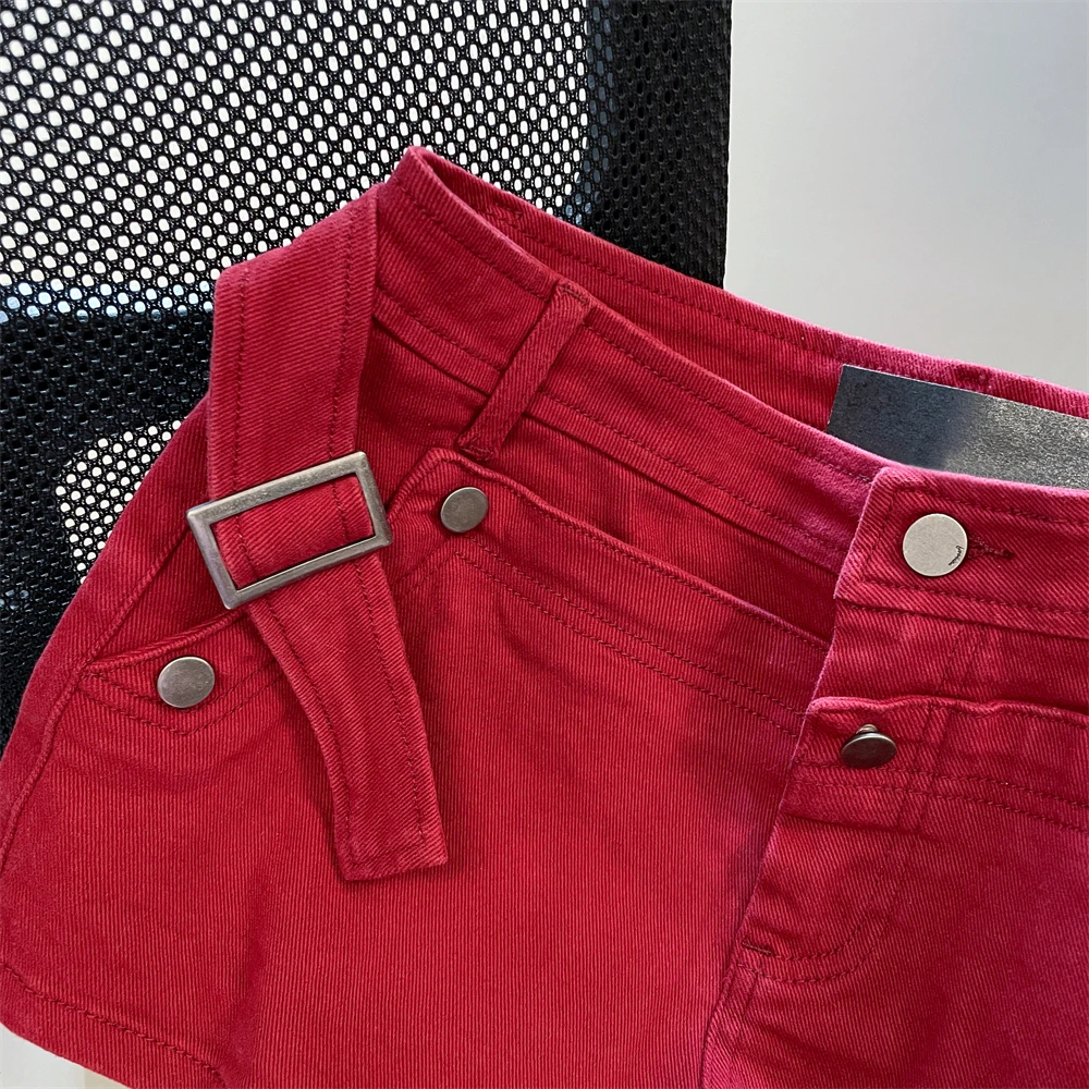 American Sexy A-line Hip Hugging Hot Pants Low Waist Slim Fit Denim Workwear Shorts Summer Fashion Versatile Women's Shorts 2025