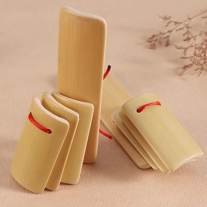 Kids Natural Bamboo Small Clapper  Educational Percussion Toy for Stage Performance Chinese Storytelling Prop