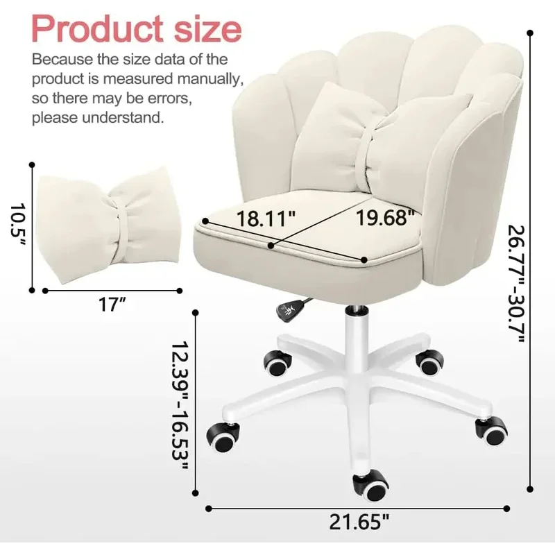 Comfort corner Office Chair Petal Desk Chair,Modern Fabric Home Butterfly Chairs Height Adjustable Chair Makeup Computer Chairs