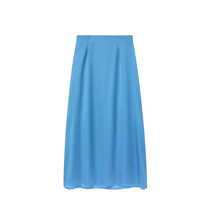 Damen-Rock aus simuliertem Seidensatin im lässigen europäisch-amerikanischen Stil, Wickelrock für den grenzüberschreitenden Modehandel – Detail 20